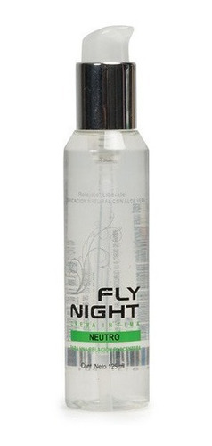Gel Lubricante Neutro Base Agua Vaginal Anal Fly Night 125ml