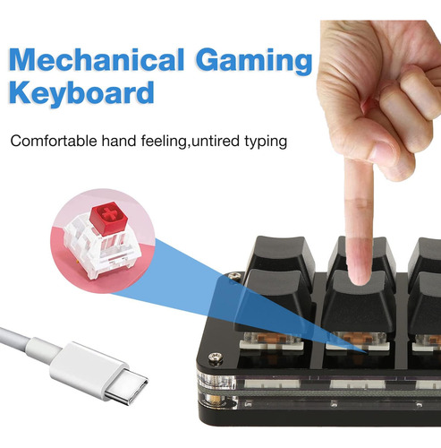 Gowenic 6 Teclas Macro Pad, Teclado Osu Mini Teclado De Jueg