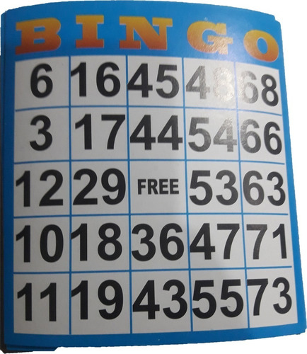 Bingo En Blister Loteria Juego De Mesa Cartones Local