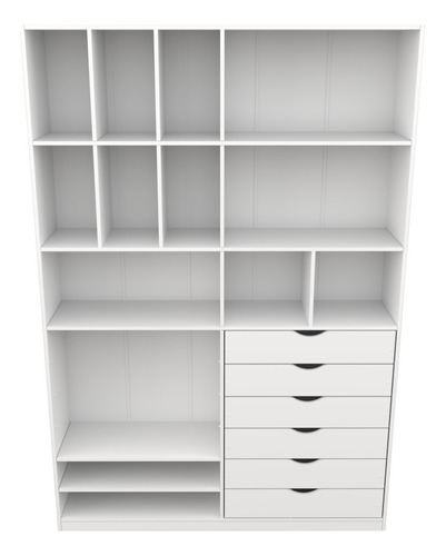 Armário Arara Gaveta Samara M11 100% Mdf (closet / Colmeia) Cor Branco
