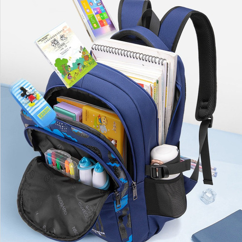 Mochila Escolar Para Niño Niña Primarios Impermeable Infantil Estilo Espacial Astronauta