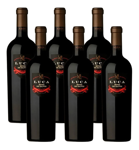 Vino Luca Beso De Dante 750ml Caja Madera X6