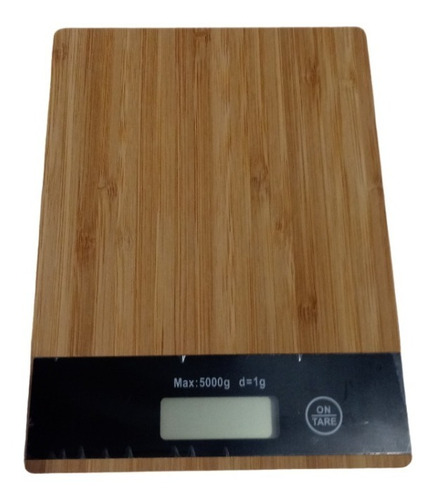 Balanza Digital De Cocina Bambu -hasta 5kg- Diseño Elegante