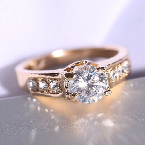 Anillo Compromiso Baño Oro 18k