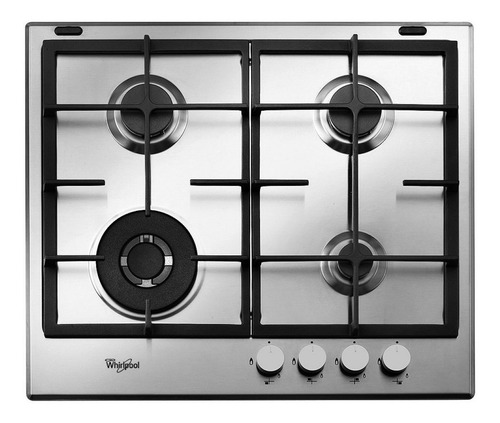 Imagen 3 de 4 de Anafe A Gas Empotrable Whirlpool 4 Hornallas Gma6422x 60 Cm
