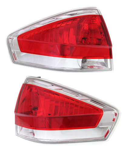 Luz Trasera Para Ford Focus Lente Halogena Transparente Roja