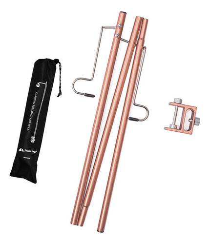 Camping Light Lantern Pole With Rose Gold