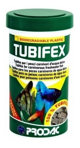 Alimento Tubifex Prodac Peces Agua Dulce 25gr - 250ml