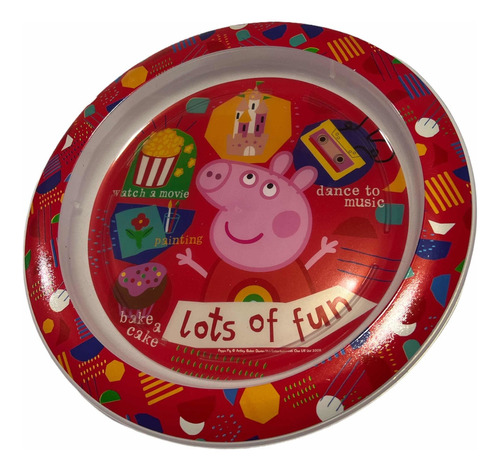 Plato Playo Peppa Pig + Infantil De Plastico Seguro