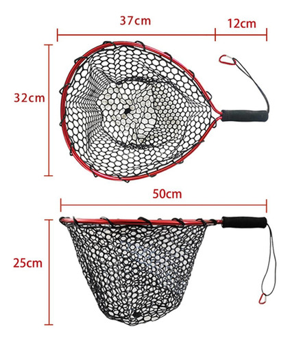 Red De Aterrizaje De Pesca, Red De Silicona Para Pesca Rojo