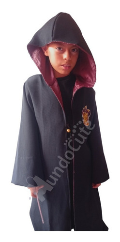 Imagen 2 de 2 de Túnica Capa Harry Potter Mago Película Magia Cosplay Disfraz Adultos Niños