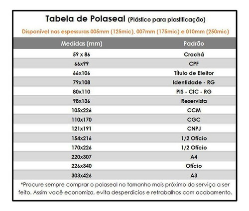 Imagem 5 de 5 de Polaseal A4 Para Plastificação A4 0,05mm 100un Frete Grátis