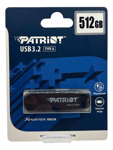 Pendrive Patriot 512gb Original Preto