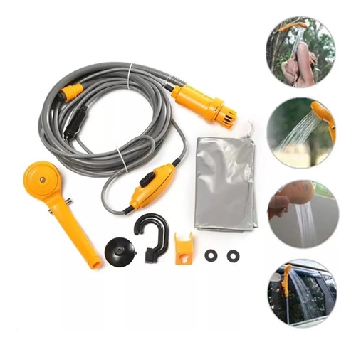 Ducha Para Camping Conexión De Auto 12v Portátil