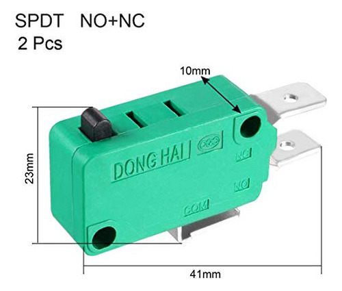 Interruptor Límite Micro De Palanca Corta Spdt No Nc 16a