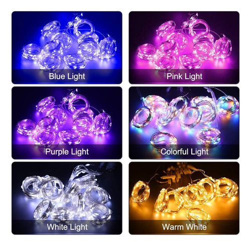 Cadena De Luces Led Usb Para Cortina, 7 Piezas