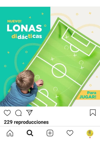 Imagen 3 de 4 de Lona Didáctica Diseño Futbol Grande