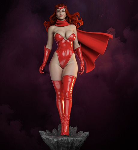 Action Figure Wanda Feiticeira Escarlate Colecionável Resina