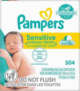 Toallitas Humedas Baby Wipes Pampers Sensitive 6 Pack