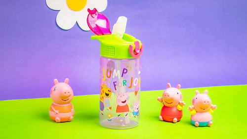 Zak Designs Botella Diseño De Minecraft, Plástico 16 Y 25 Oz Peppa Pig 16 Onza
