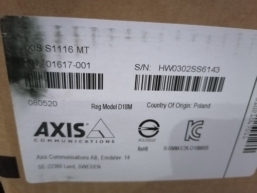 Nvr Axis S1116-mt