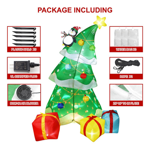 Inflable De Navidad Led Para Patio Decoración Exterior