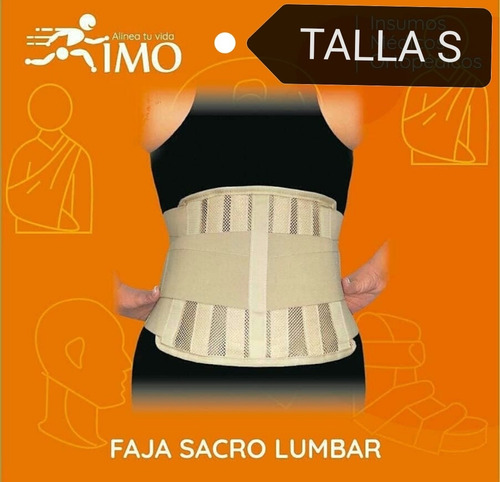 1 Una Faja Sacro Lumbar Con Malla Talla S Imo Nueva 