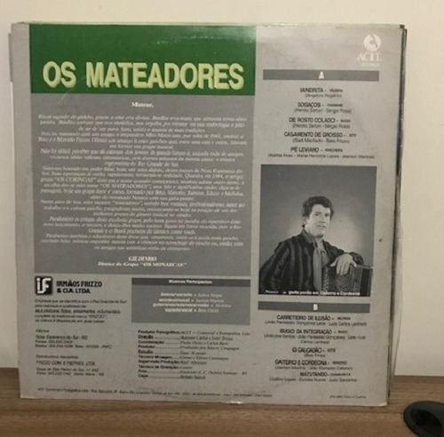 Imagem 2 de 2 de Lp - Os Mateadores