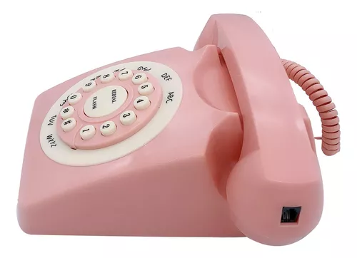 Retro Vintage- Teléfono fijo con cable, fijo