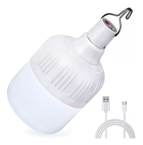 Bombillo Led 100w Recargable Usb Lampara Emergencia 6-8horas