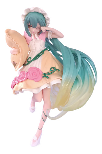 Figura Miku Hatsune Con Almohada Dormida Vocaloid Muñeca
