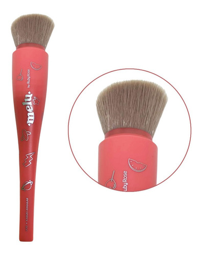 Pincel Para Base Kabuki Angular Lf30 Melu Ruby Rose Rr-518