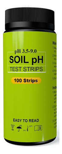 Tira De Prueba De Ph Del Suelo, 100 Unidades, Rango De 3,5 A