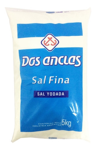 Dos Anclas Sal Fina Bolsa De 5 Kilos