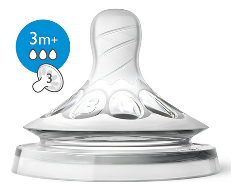 Tetina Avent Natural Flujo 3 3m+ Paquete 2 Tetinas Espiral