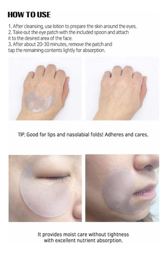 Parches Antiarruga De Hidrogel Para Ojos Colágeno Y Oro