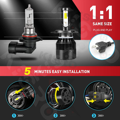 Para Faros Led Honda Crv Cr-v 2007-2014 Y Bombillas Antinieb