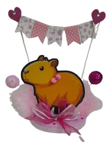 Adorno Para Torta Capibara En Fibrofacil X Capibara