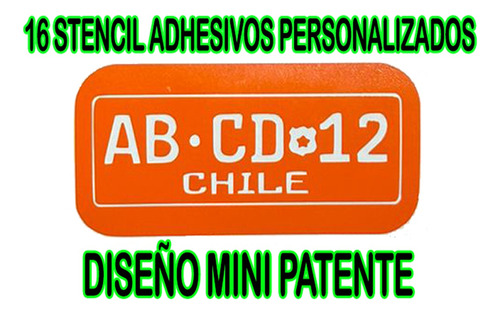 Pantillas Adhesivas Para Grabar Patentes En Vidrios Auto X16