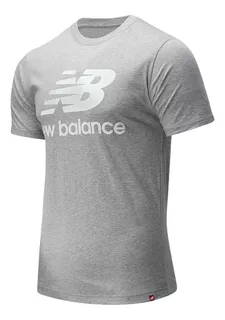 Camiseta New Balance Essentials Stacked Logo Hombre-gris