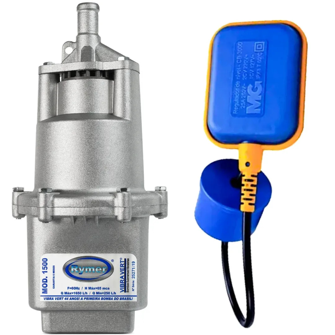 Bomba De Água Submersa + Boia De Nível Rymer 1500 220v