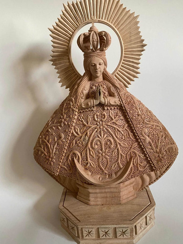 Virgen De La Salud Escultura Madera Arte Sacro Religioso