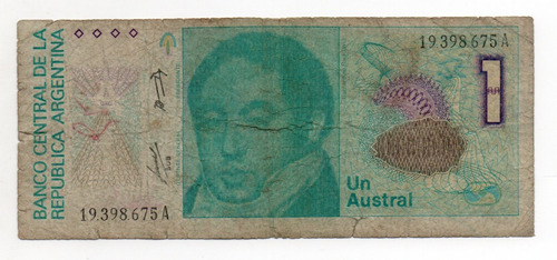 Argentina Billete 1 Austral Bottero 2802a Fil-5b No Cataloga