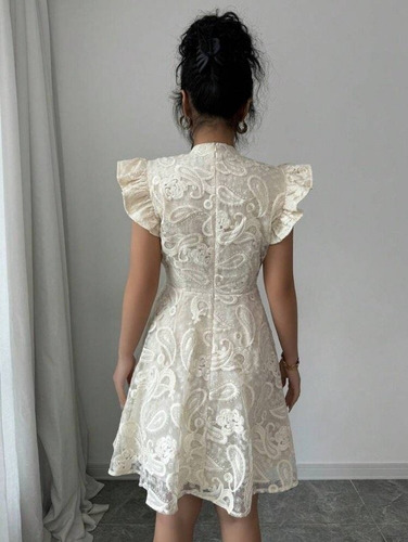 Vestido De Microtul Bordado, Novia, Civil - Barcs