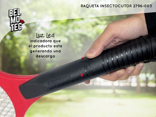 Imagen 4 de 10 de Raqueta Mata Moscas Mosquitos Insectos Electrica Recargable