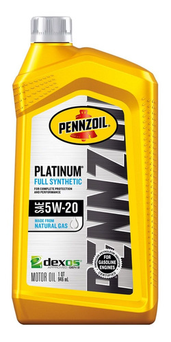 Aceite De Motor Pennzoil Platinum  5w20 0,946 Litros