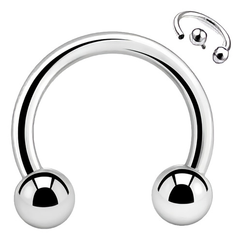 Barbell Circular Septum Piercing 14g Titanio Cuerda Interna