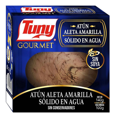 Atún Tuny Light Gourmet Sólido En Agua 140 G
