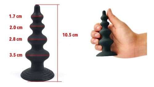 Plug Anal Flexible Con Ventosa Bolas Anales Silicon Premium