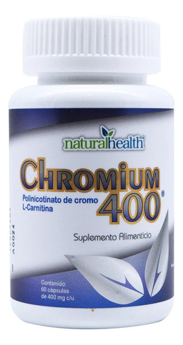 Chromium 400 Cromo Naturalhealth 60 Cápsulas 400 Mg Sabor Natural